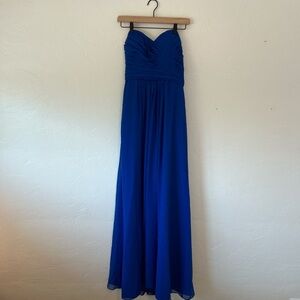 royal blue long bridesmaid/prom dress — size 6